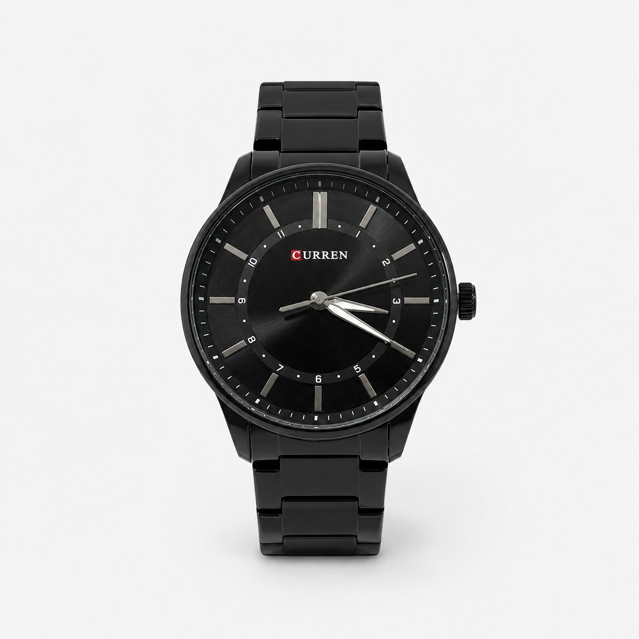 Reloj Curren para caballero 8430-5 Metal negro con esfera negra