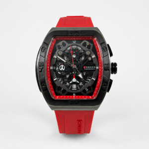 Reloj Curren para caballero 8443-2 Resina rojo con esfera negra