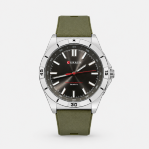 Reloj Curren para caballero 8449-2 Resina verde oliva con esfera negra