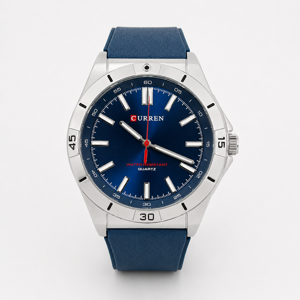 Reloj Curren para caballero 8449-3 Resina azul oscuro con esfera azul
