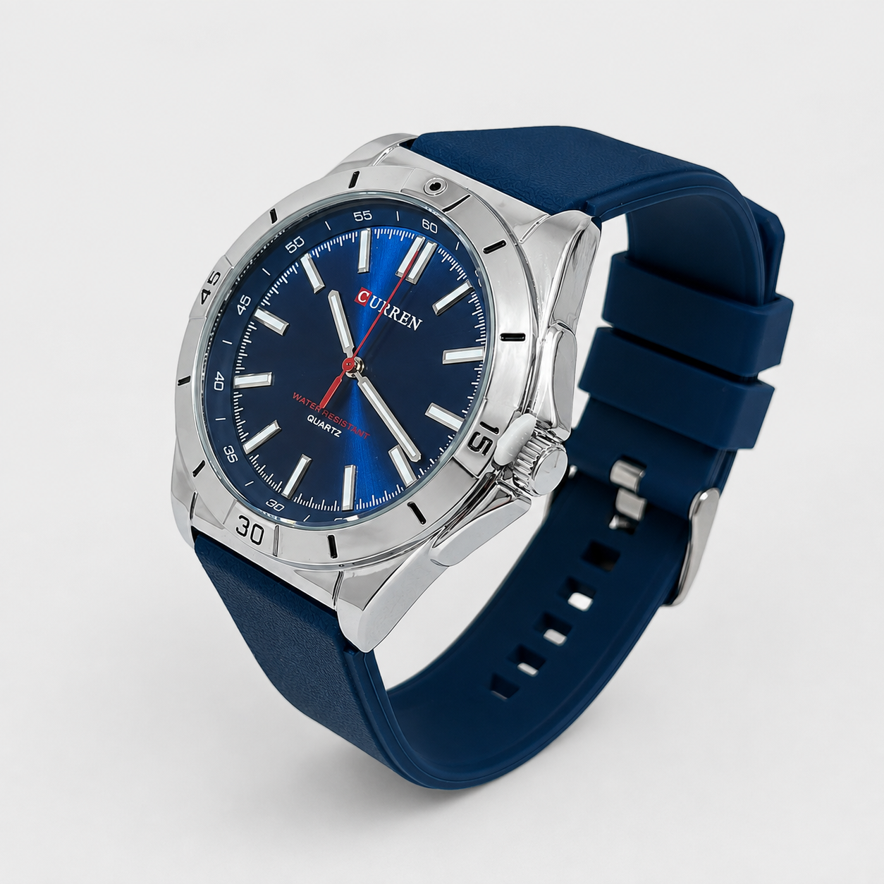 Reloj Curren para caballero 8449-3 Resina azul oscuro con esfera azul - Imagen 2