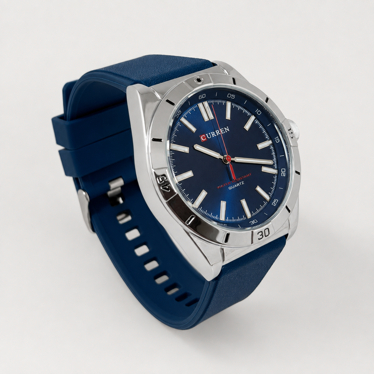 Reloj Curren para caballero 8449-3 Resina azul oscuro con esfera azul - Imagen 3
