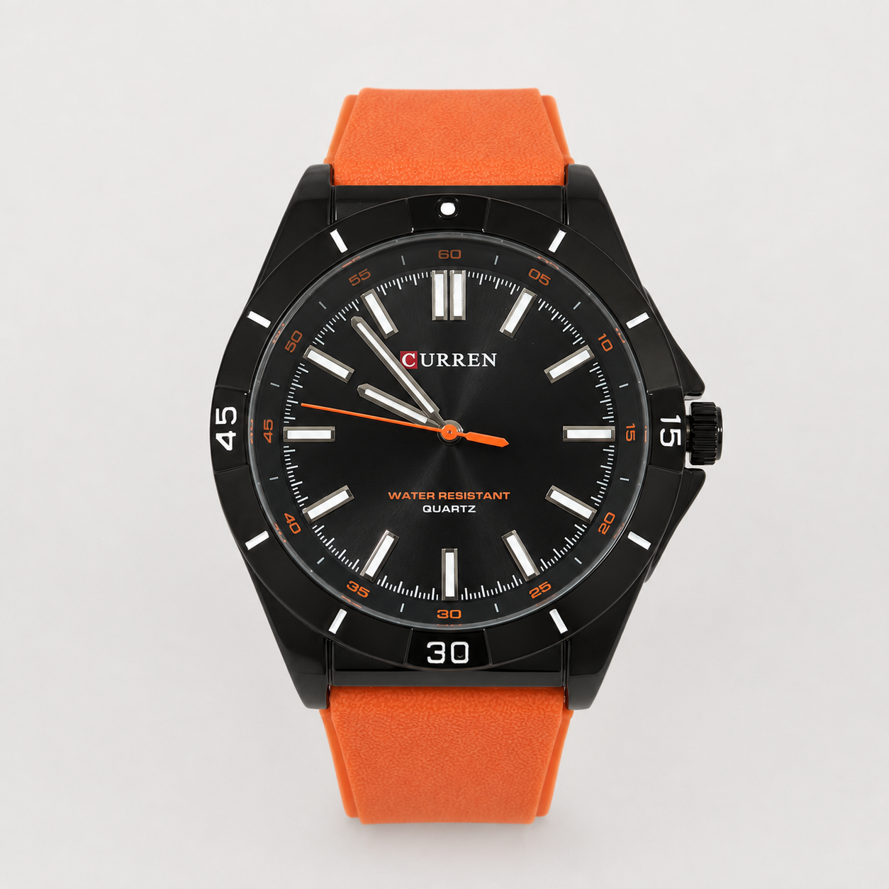 Reloj Curren para caballero 8449-4 Resina naranja con esfera negra