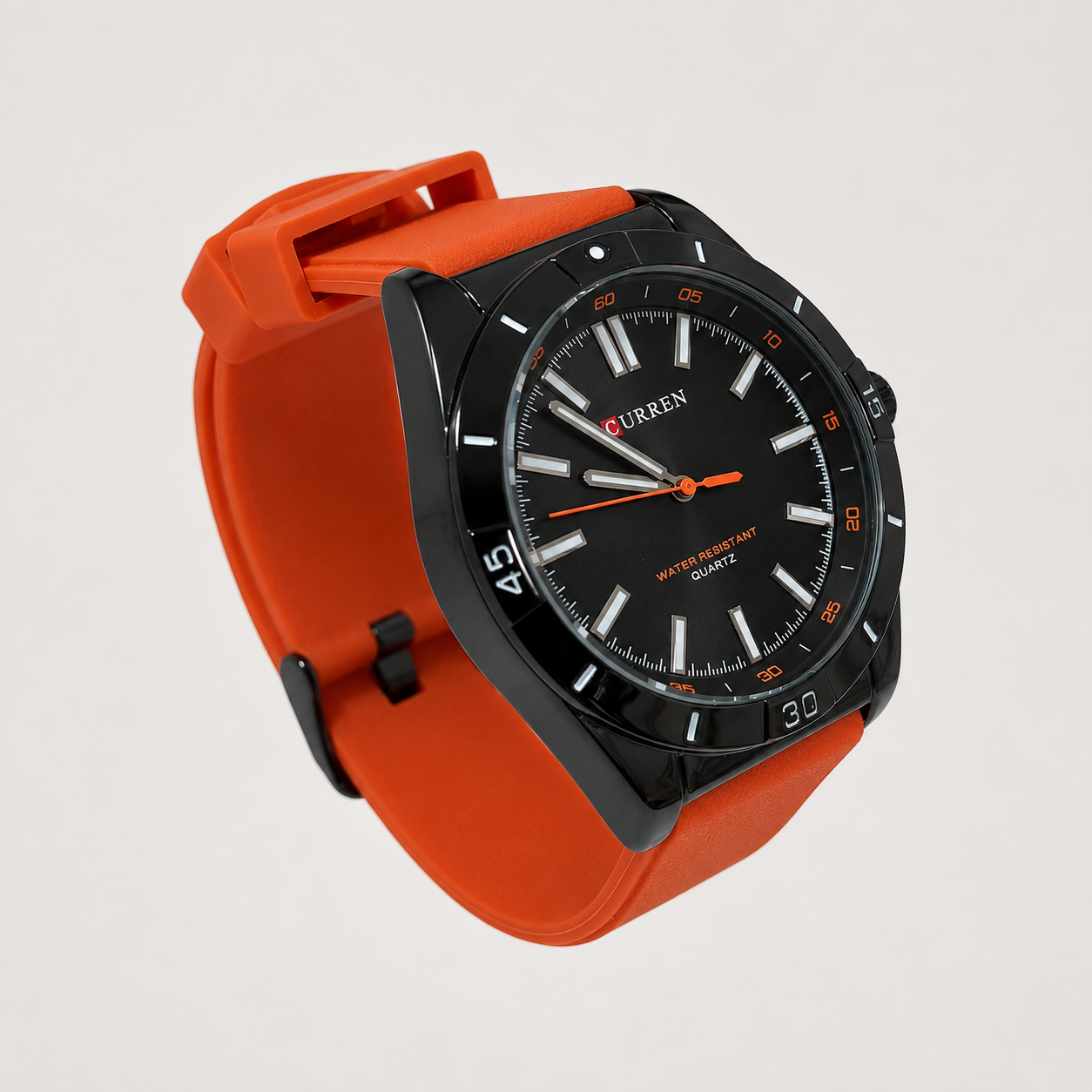Reloj Curren para caballero 8449-4 Resina naranja con esfera negra - Imagen 2