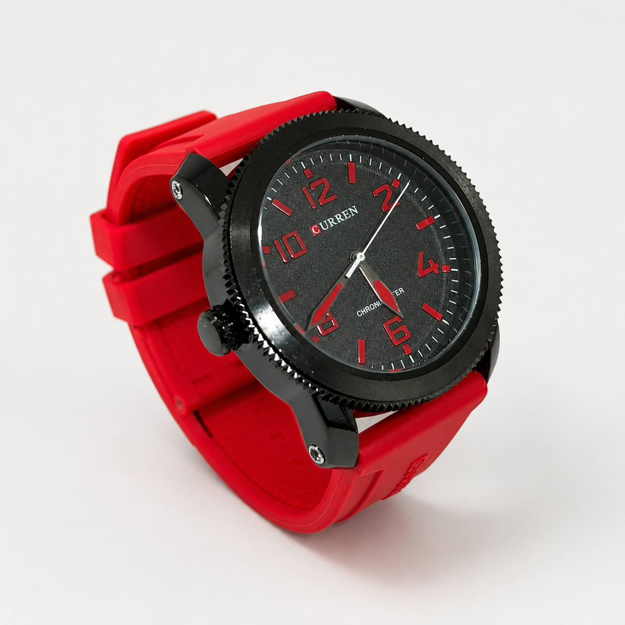 Reloj Curren para caballero 8454-3 Resina rojo con esfera negra - Imagen 2