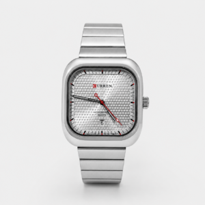 Reloj Curren para caballero 8460-4 Metal plateado con esfera blanca