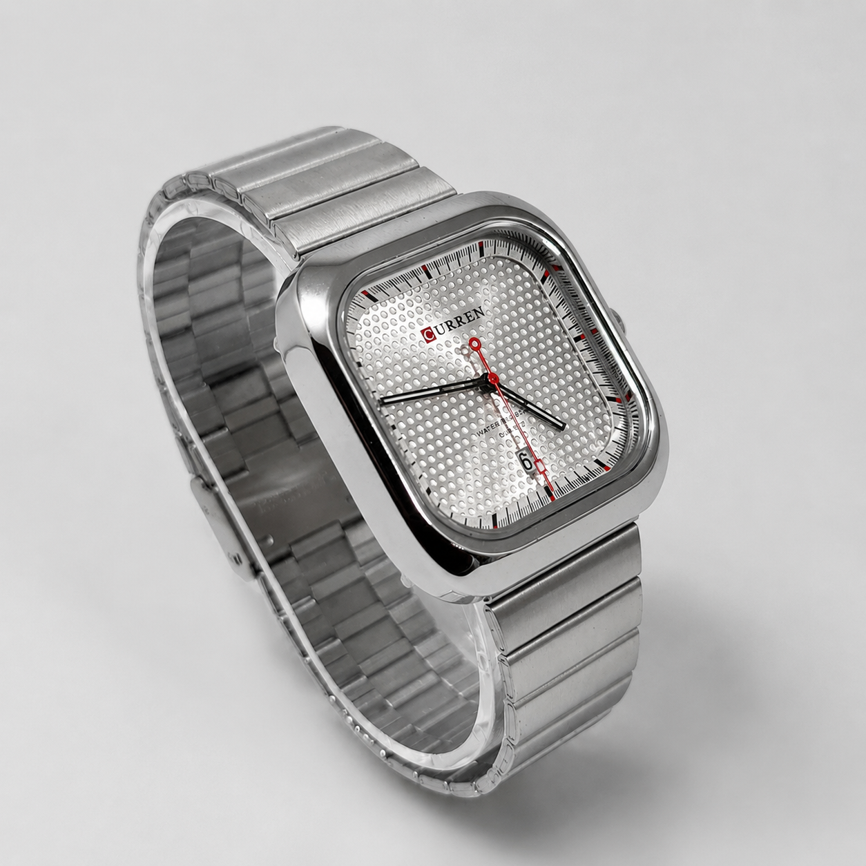 Reloj Curren para caballero 8460-4 Metal plateado con esfera blanca - Imagen 2