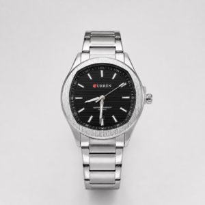 Reloj Curren para caballero 8474-1 Metal plateado con esfera negra
