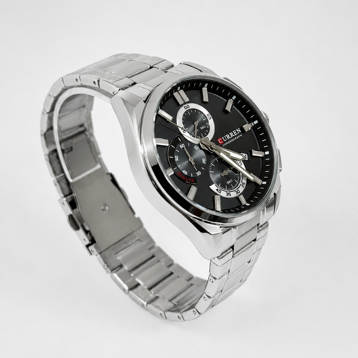 Reloj Curren para caballero 8475-2 Metal plateado con esfera azul grisácea - Imagen 2