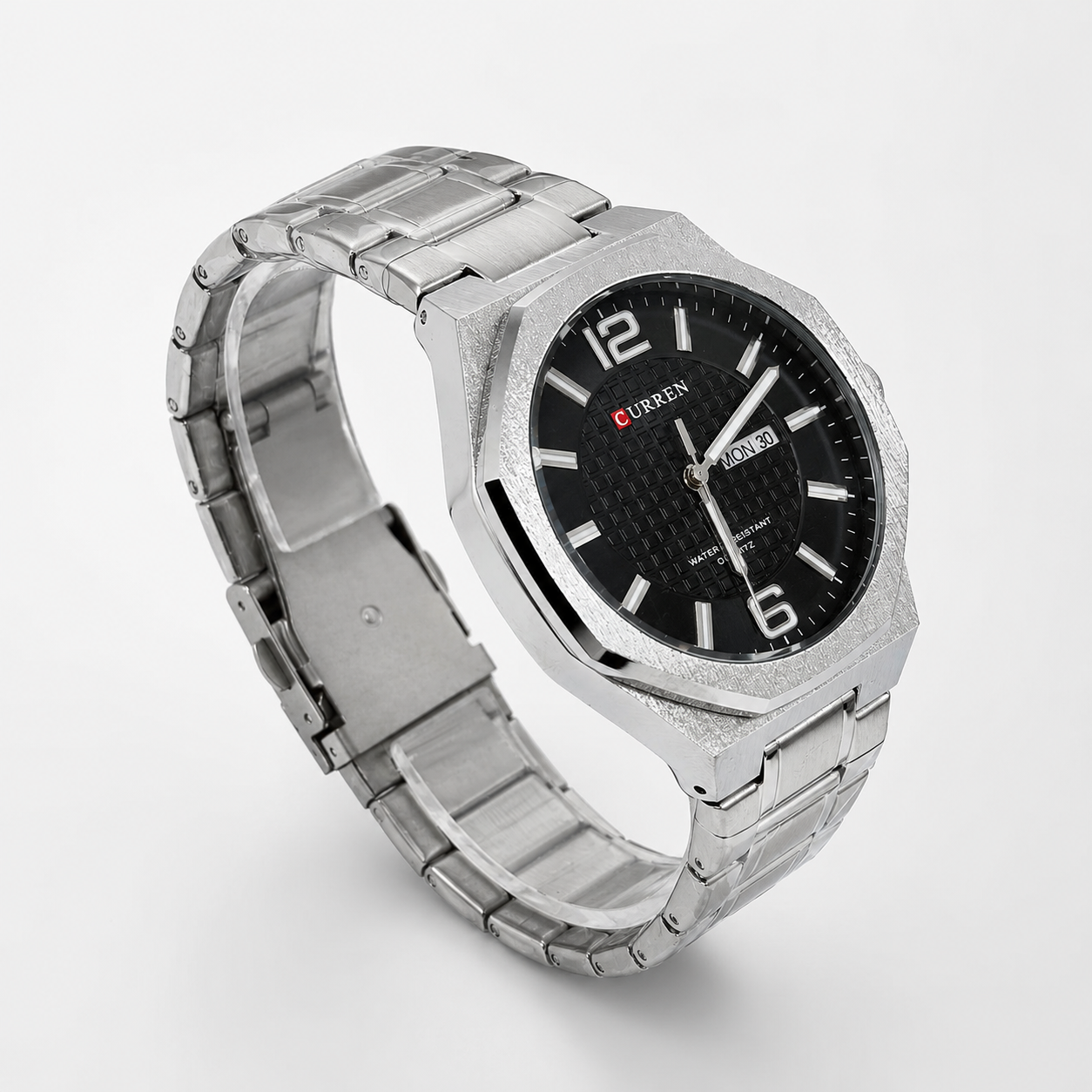 Reloj Curren para caballero 8476-1 Metal plateado con esfera negra - Imagen 2