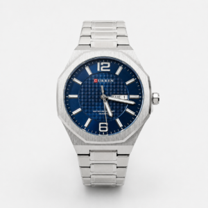 Reloj Curren para caballero 8476-2 Metal plateado con esfera azul