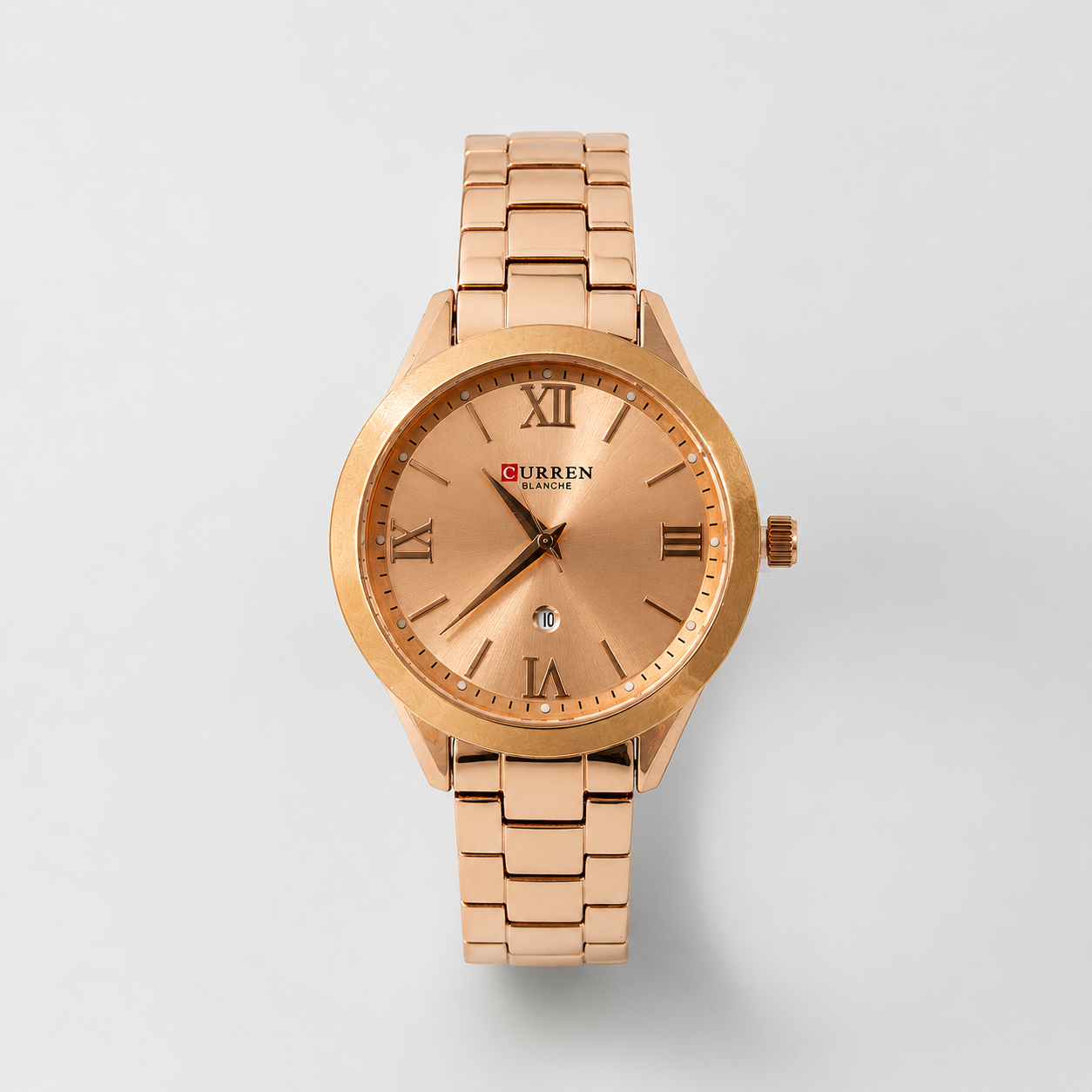Reloj Curren para dama 9007-3 Metal cobre con esfera cobriza