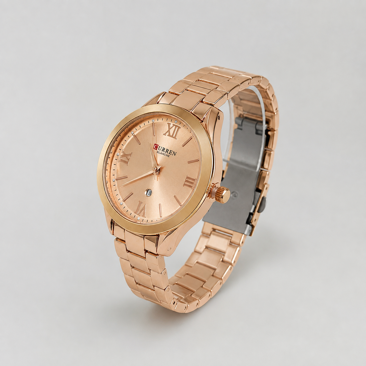 Reloj Curren para dama 9007-3 Metal cobre con esfera cobriza - Imagen 3