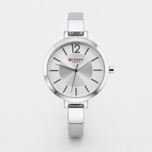 Reloj Curren para dama 9012-1 Metal plateado con esfera blanca