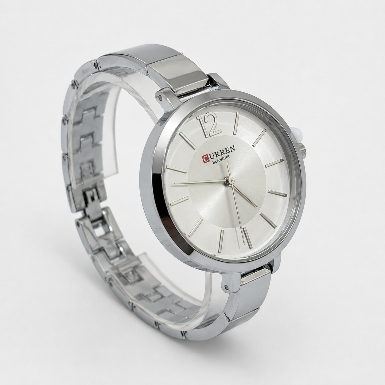 Reloj Curren para dama 9012-1 Metal plateado con esfera blanca - Imagen 3