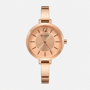 Reloj Curren para dama 9012-3 Metal cobre con esfera rosada