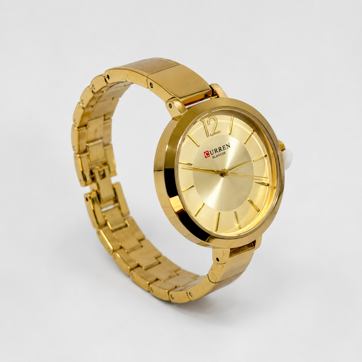 Reloj Curren para dama 9012-4 Metal dorado con esfera dorada - Imagen 2