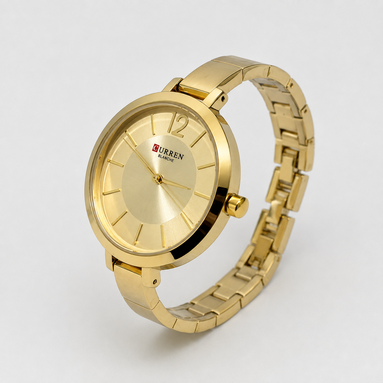Reloj Curren para dama 9012-4 Metal dorado con esfera dorada - Imagen 3