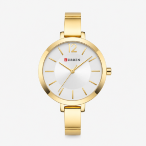 Reloj Curren para dama 9012-5 Metal dorado con esfera blanca
