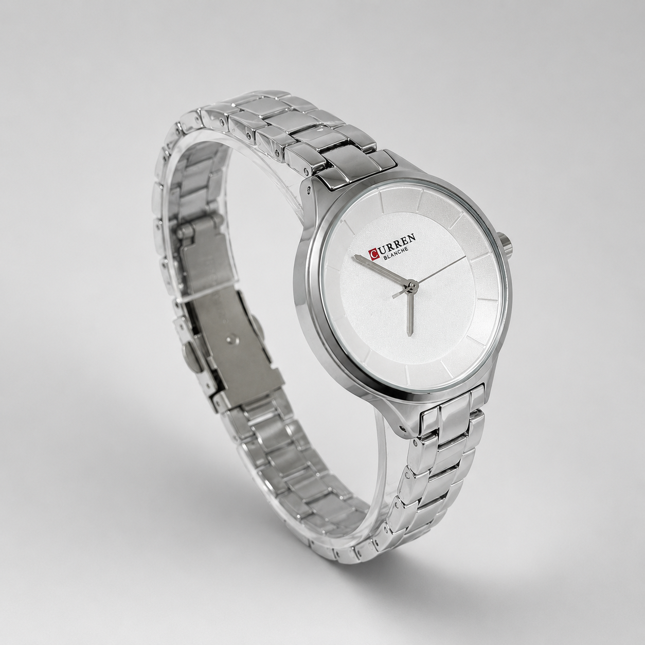 Reloj Curren para dama 9015-1 Metal plateado con esfera blanca - Imagen 2