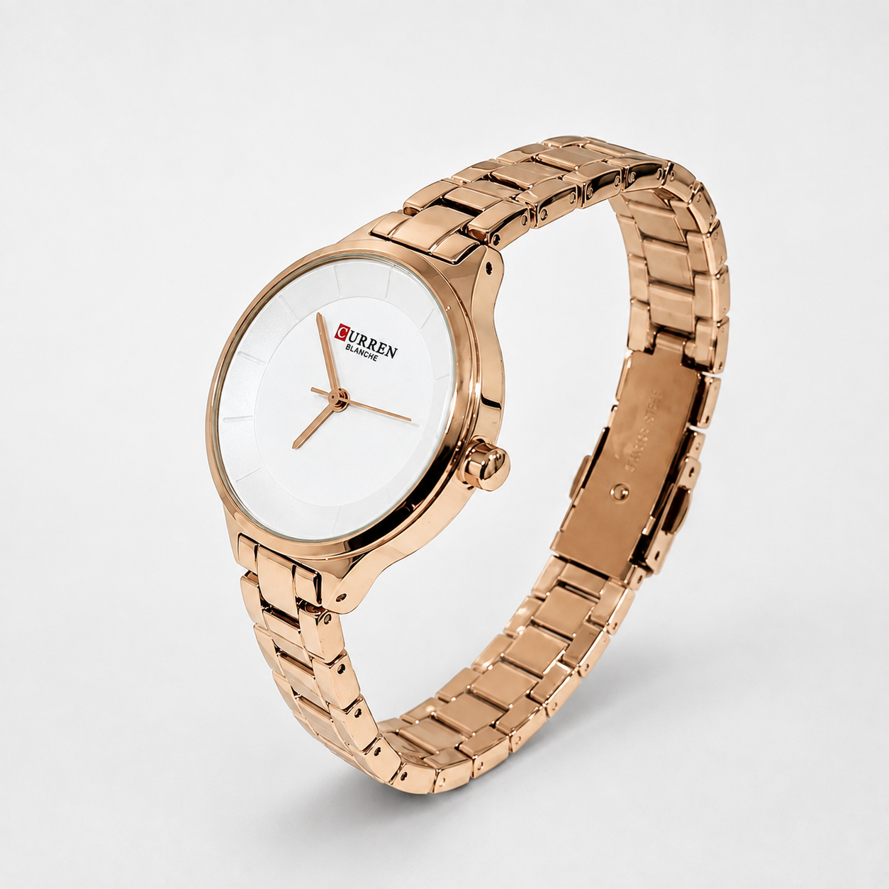 Reloj Curren para dama 9015-2 Metal cobre con esfera blanca - Imagen 2
