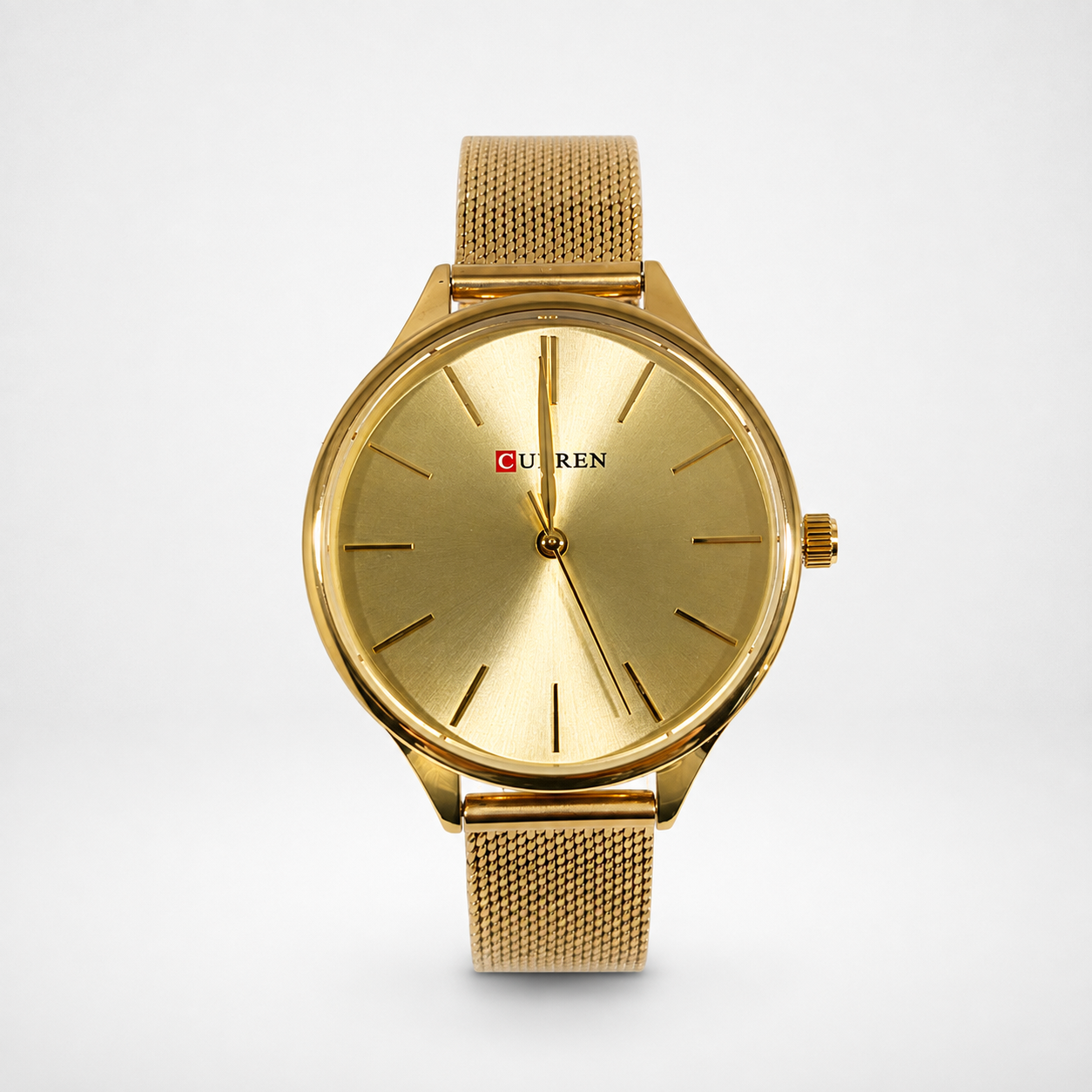 Reloj Curren para dama 9024-5 Metal dorado con esfera dorada
