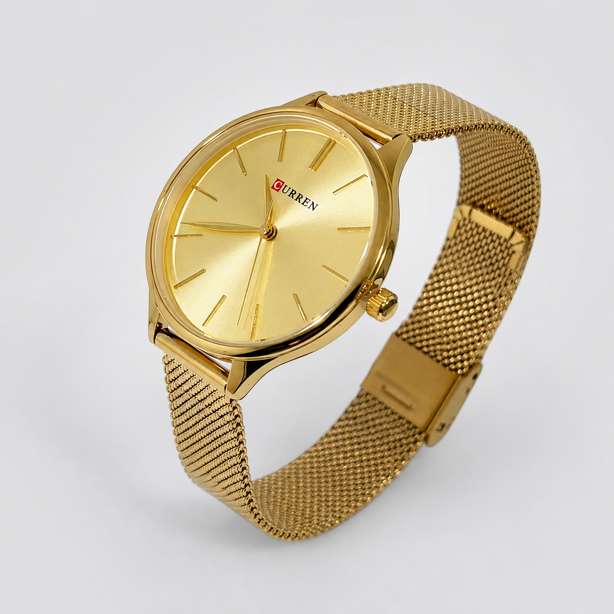 Reloj Curren para dama 9024-5 Metal dorado con esfera dorada - Imagen 3