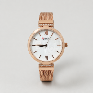 Reloj Curren para dama 9067-3 Metal cobre con esfera blanca