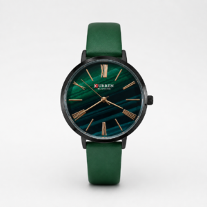 Reloj Curren para dama 9076A-2 Cuero verde con esfera verde