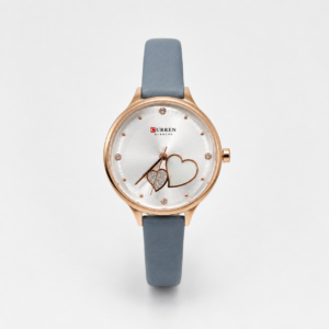Reloj Curren para dama 9077-1 Cuero celeste con esfera blanca