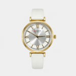 Reloj Curren para dama 9079-1 Cuero blanco con esfera blanca Image