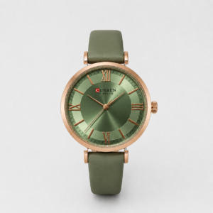 Reloj Curren para dama 9079-4 Cuero verde oliva con esfera verde