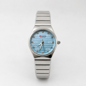 Reloj Curren para dama 9110-1 Metal plateado con esfera celeste