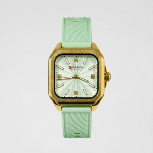 Reloj Curren para dama 9113-2 Resina verde menta con detalles dorados