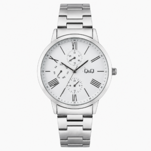 Reloj Q&Q para dama – AA37J207Y – analógico plateado con blanco