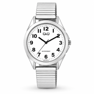 Reloj Q&Q para dama – C04A-047PY – analógico plateado