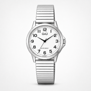 Reloj Q&Q para dama – C05A-024PY – analógico plateado con blanco