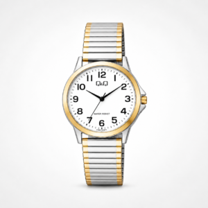 Reloj Q&Q para dama – C05A-026PY – analógico bicolor plateado y dorado