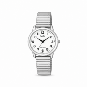 Reloj Q&Q para dama – C11A-033PY – analógico plateado con blanco