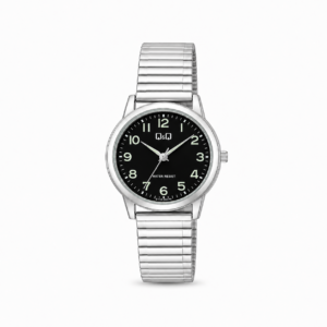 Reloj Q&Q para dama – C11A-034PY – analógico negro y plateado