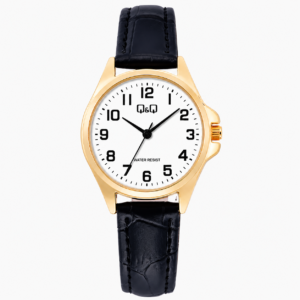 Reloj Q&Q para dama – C37A-012PY – analógico dorado con azul
