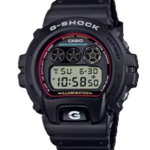 Reloj G-SHOCK para caballero DW-6900RL-1D Negro con detalles rojos Digital Resina