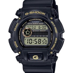 Reloj G-SHOCK para caballero DW-9052GBX-1A9 Negro con detalles dorados Digital Resina