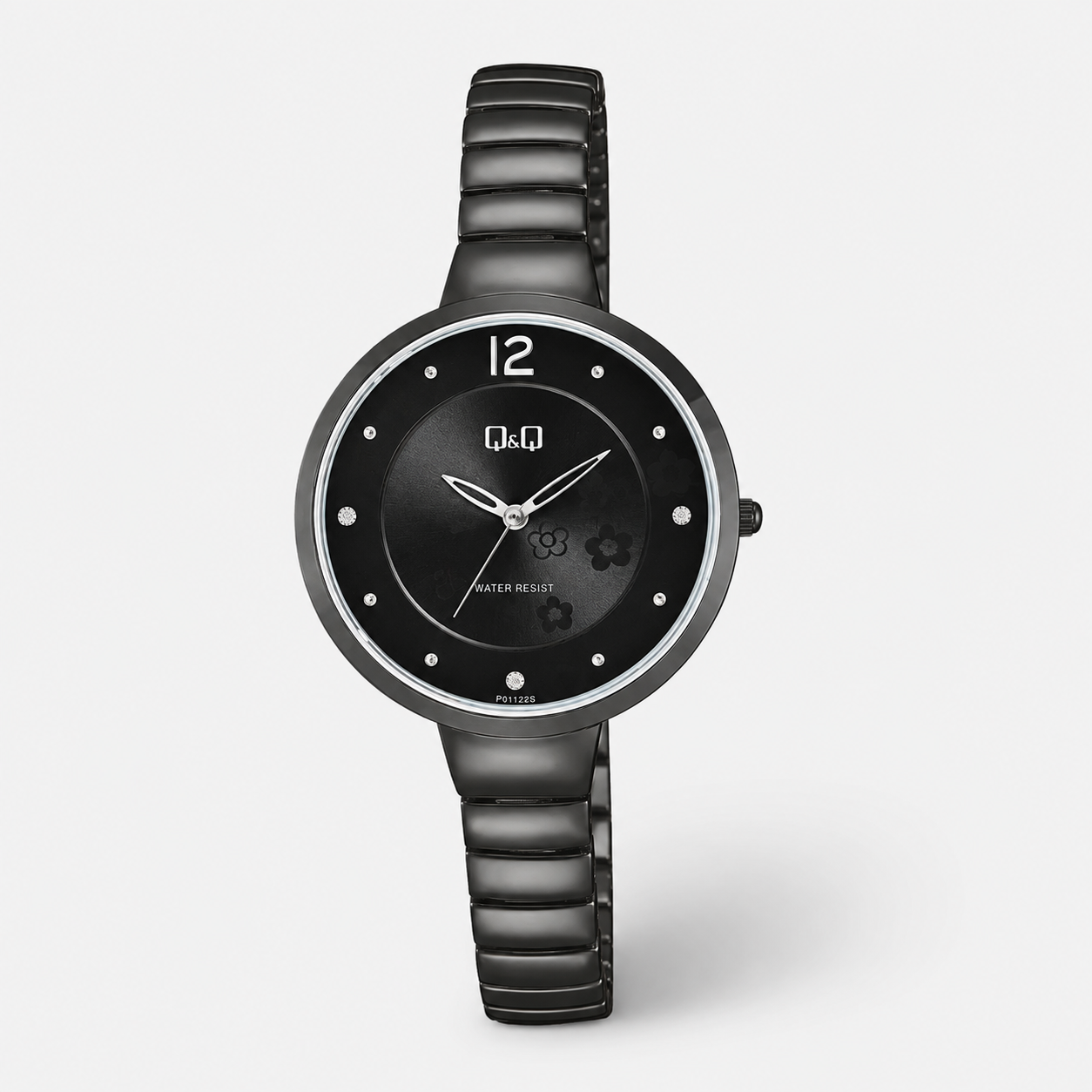 Reloj Q&Q para dama - F611J412Y - analógico negro y plateado