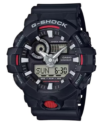 Reloj G-SHOCK para caballero GA-700-1A Negro Análogo Digital Resina