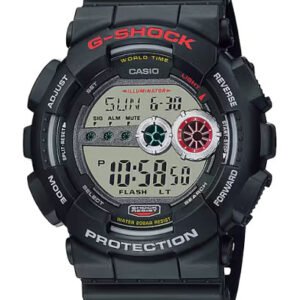 Reloj G-SHOCK para caballero GD-100-1A Negro con detalles rojos y verdes Digital Resina