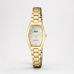 Reloj Q&Q para dama – Q06A-002PY – analógico bicolor plateado y dorado