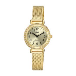 Reloj Q&Q para dama – Q12A-002PY – analógico dorado