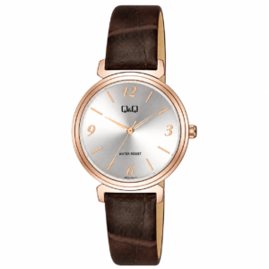 Reloj Q&Q para dama - Q27B-011PY - analógico bicolor plateado y rosado dorado