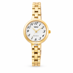 Reloj Q&Q para dama – Q55B-004PY – analógico rosado dorado con blanco